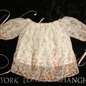 Off the shoulder flower shirt